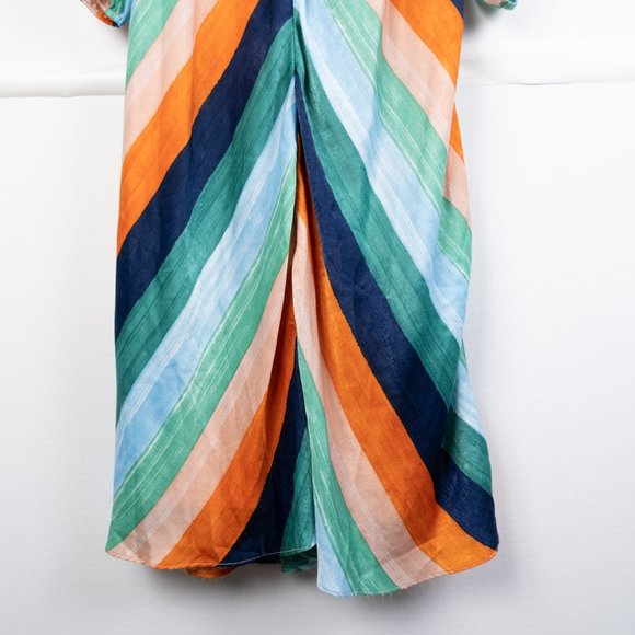 NEW ALI & JAY Sunset Skies Midi Dress with puff sleeves size M - Picture 5 of 12